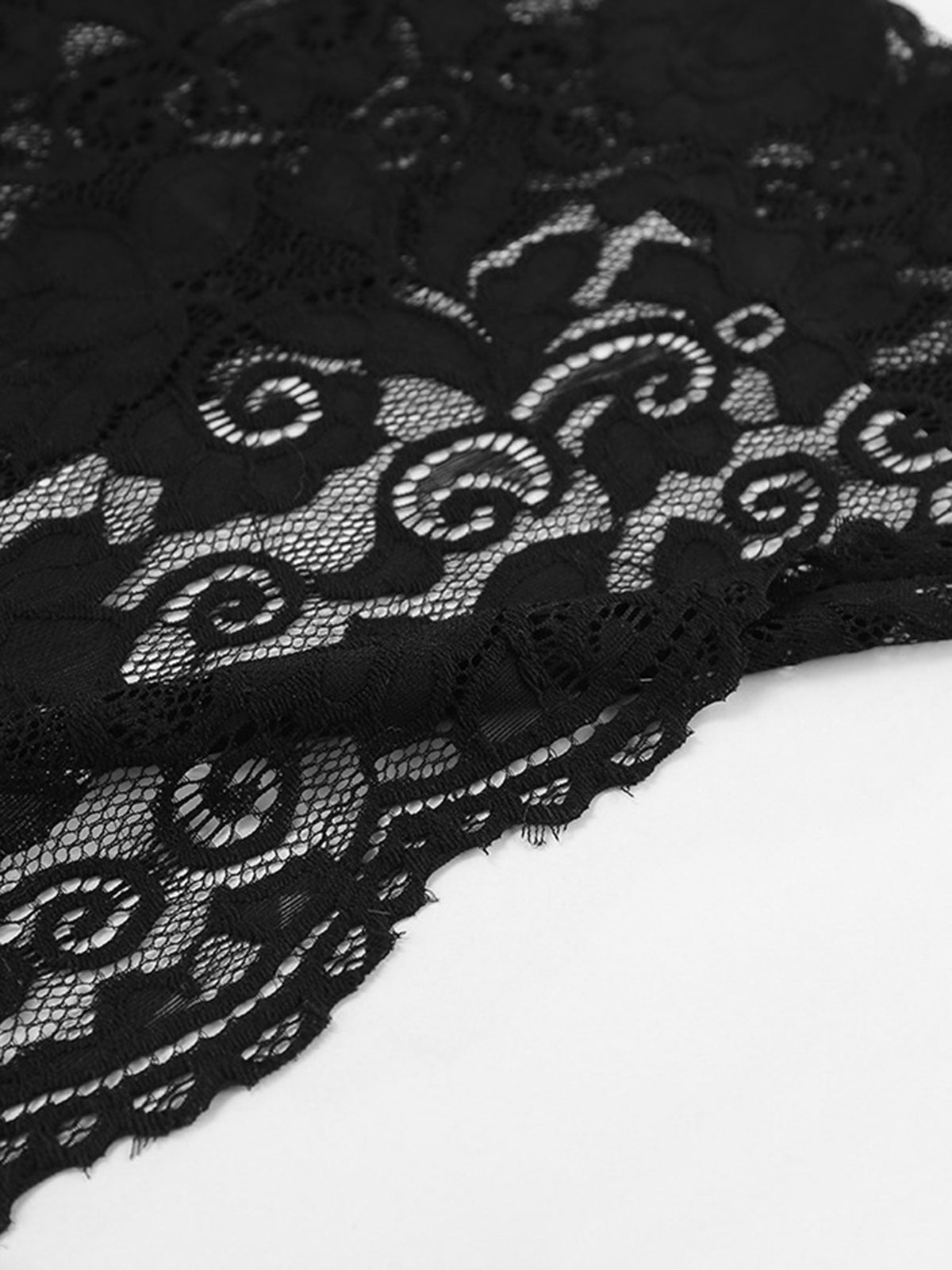 Semi-Sheer Lace Long Dress – Refined Slim Fit Maxi with High Stretch