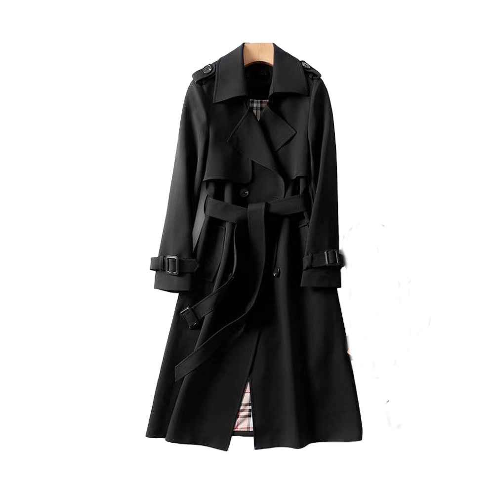 Double-Breasted Trench Coat – Timeless Long Belted Overcoat