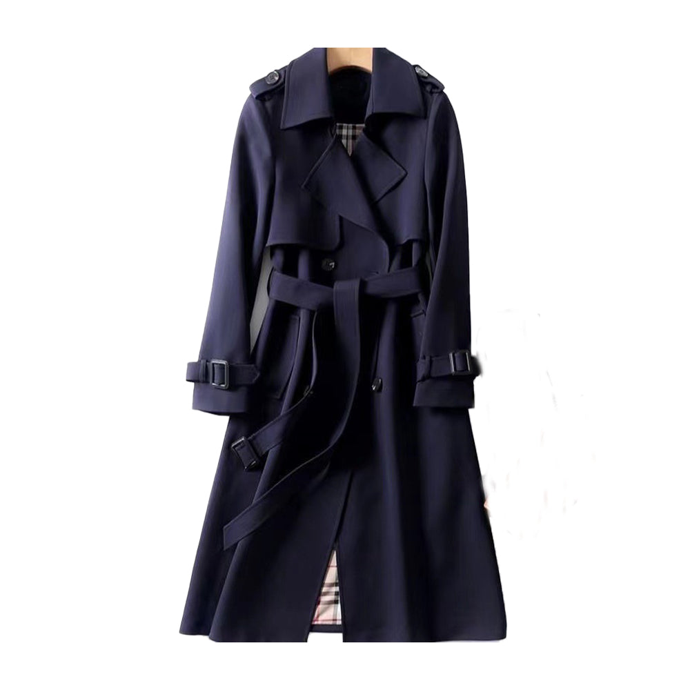 Double-Breasted Trench Coat – Timeless Long Belted Overcoat