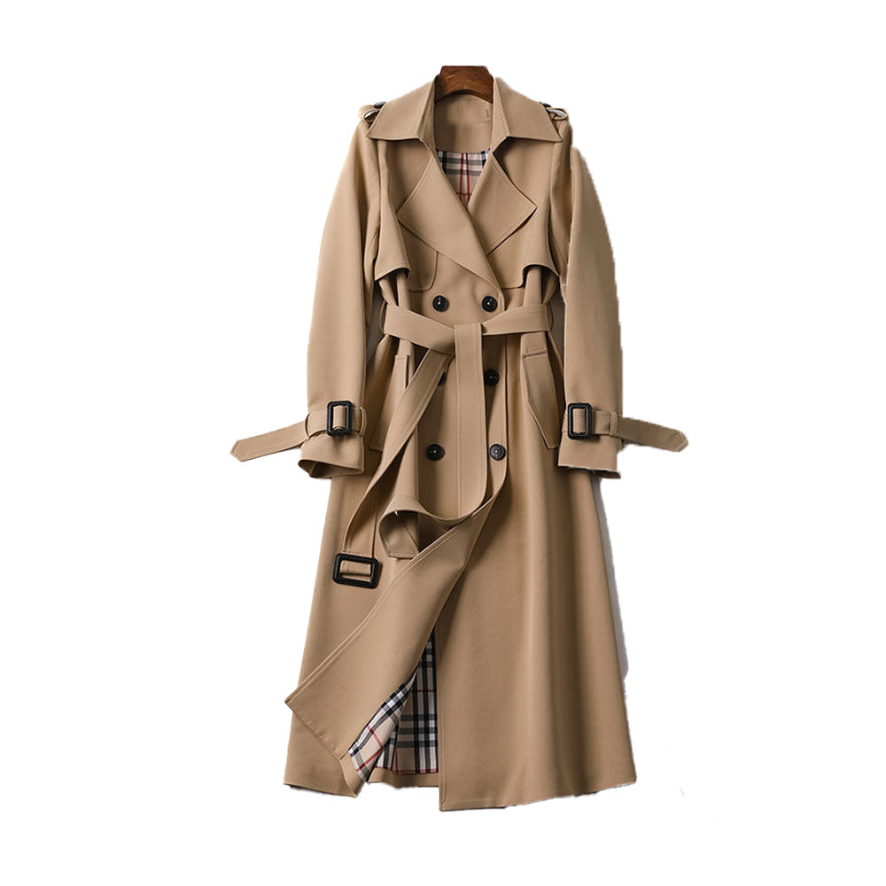 Double-Breasted Trench Coat – Timeless Long Belted Overcoat
