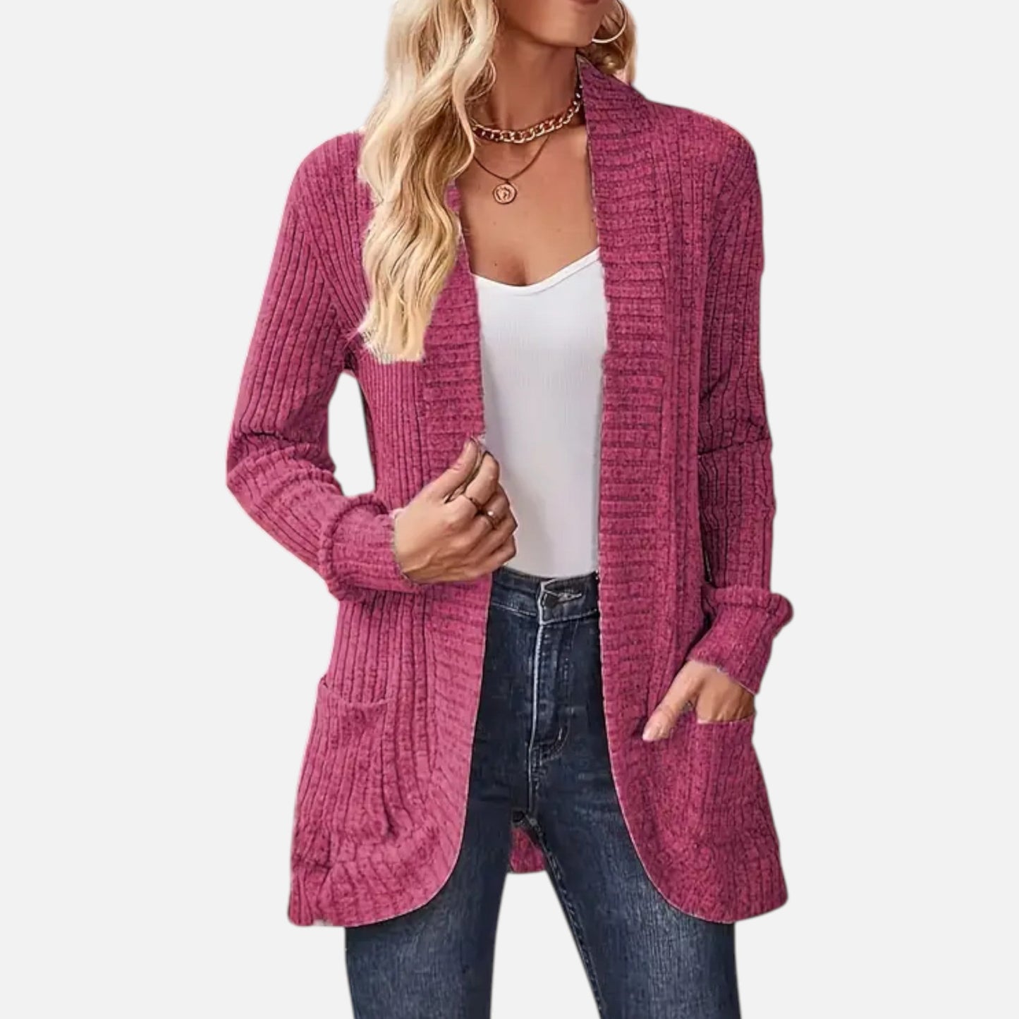 Women’s Essential Knit Cardigan – Soft Long-Sleeve Open-Front Sweater