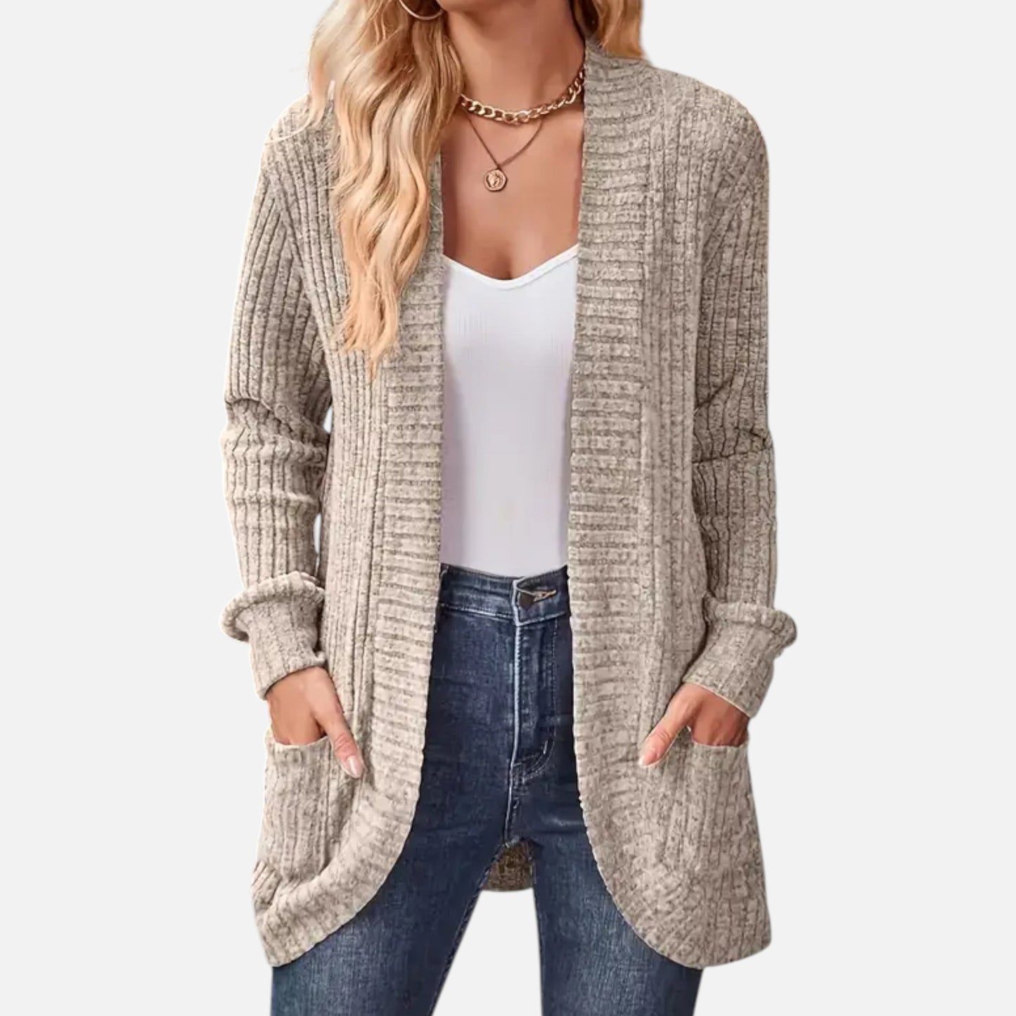 Women’s Essential Knit Cardigan – Soft Long-Sleeve Open-Front Sweater