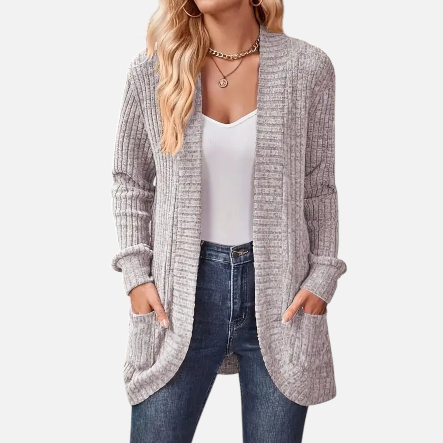 Women’s Essential Knit Cardigan – Soft Long-Sleeve Open-Front Sweater