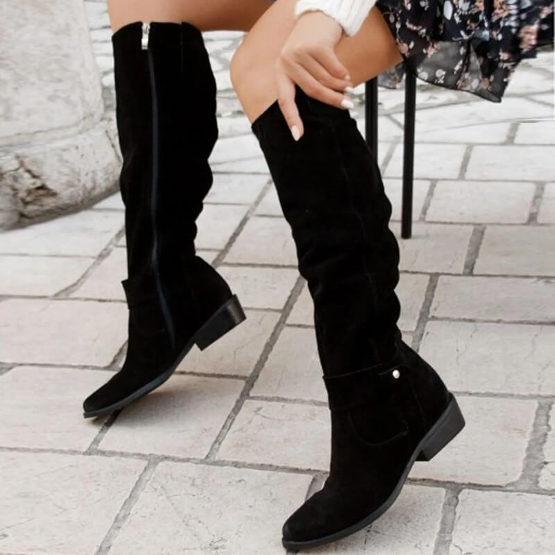 High Suede Knee Boots – Refined Over-the-Knee Boots with Orthopedic Comfort