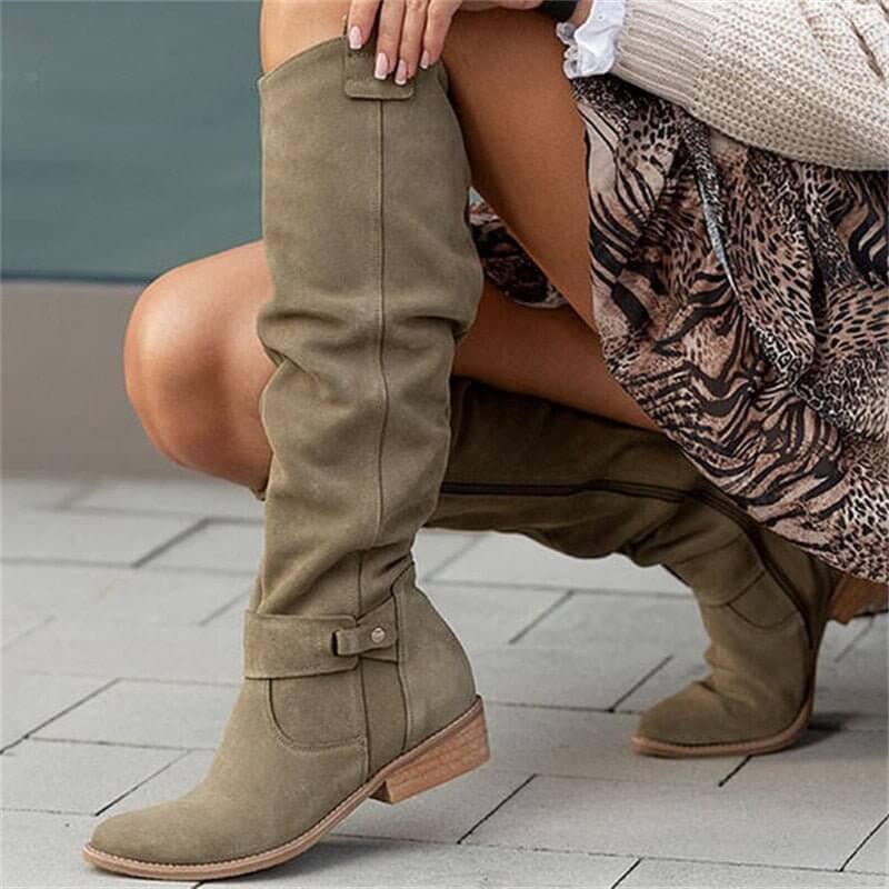 High Suede Knee Boots – Refined Over-the-Knee Boots with Orthopedic Comfort