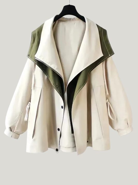 Women’s Waterproof Layered-Hood Windbreaker – Lightweight Everyday Rain Jacket